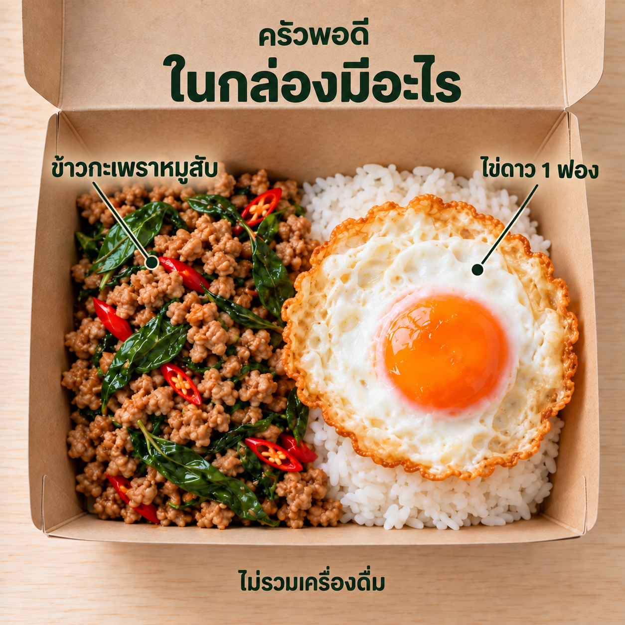 ตัวอย่างภาพบอกของในชุดอาหาร