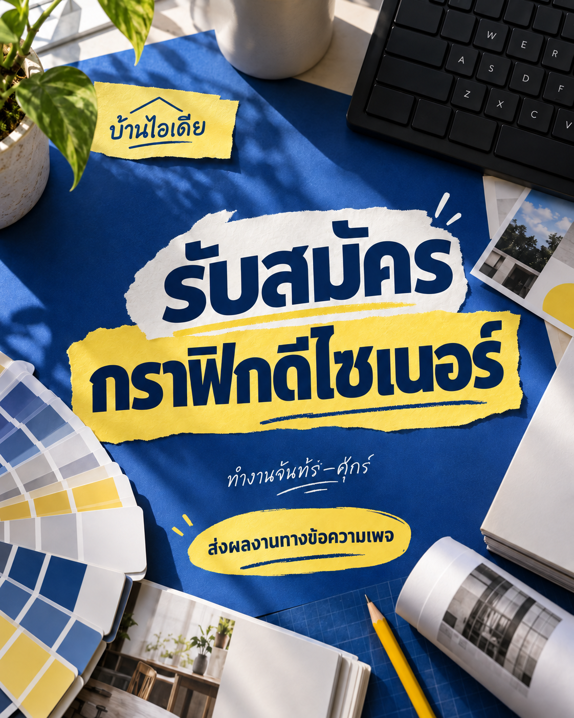ตัวอย่างโพสต์รับสมัครงาน